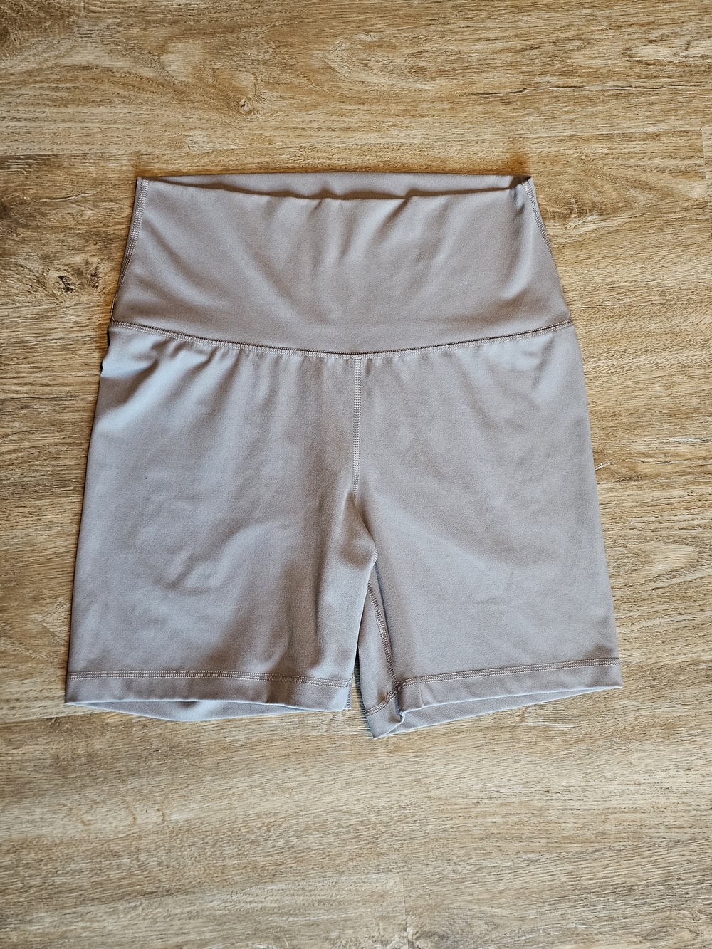 Yogalicious Lux XL Taupe Athletic Shorts | Buttery Soft Athleisure Yoga